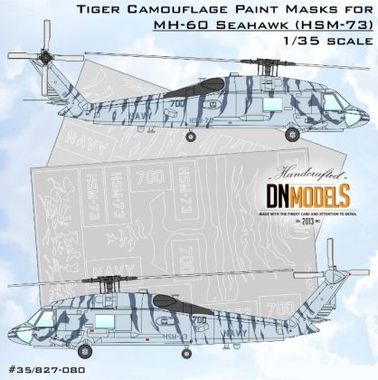 1:35 Tiger Camouflage Paint Mask Set For MH-60 SeaHawk HSM-73
