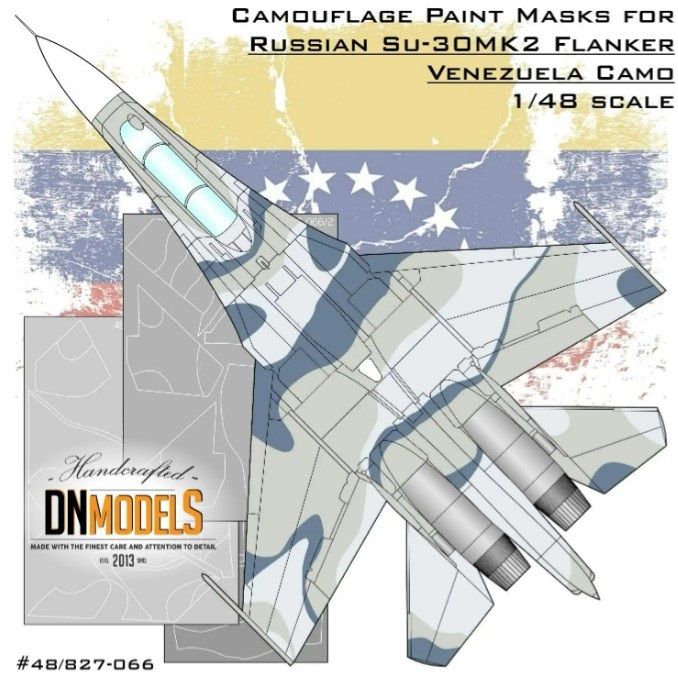 1:48 Camouflage Paint Masks For Su-30MK2 Venezuela Flanker