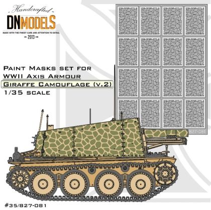 1:35 Giraffe Camouflage Paint Mask Set Ver.2 Axis WW II Armor