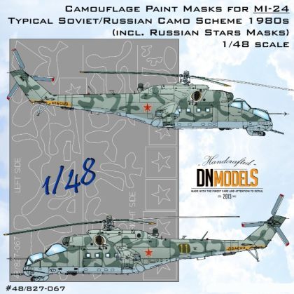 1:48 Standard Soviet 1980s Camo And Soviet Stars For Mi-24 Attack Helicopter