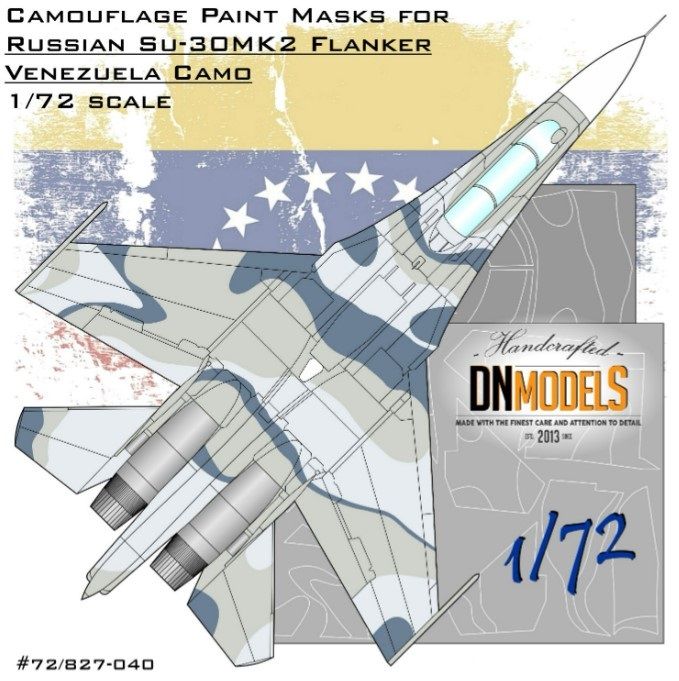 1:72 Camouflage Paint Masks For Su-30MK2 Venezuela Flanker