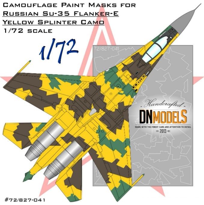 1:72 Su-35 Flanker-E Splinter Camouflage Paint Masks
