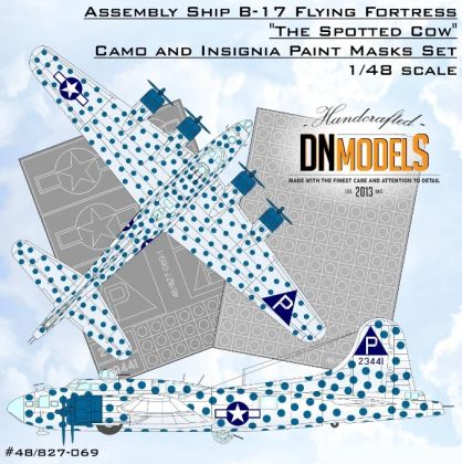 1:48 The Spotted Cow B-17 Flying Fortress Assembly Ship Camo And Insignia Paint Mask Set