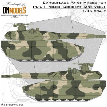 1:35 PL-01 Polish Concept Tank Camouflage Paint Masks Ver.1