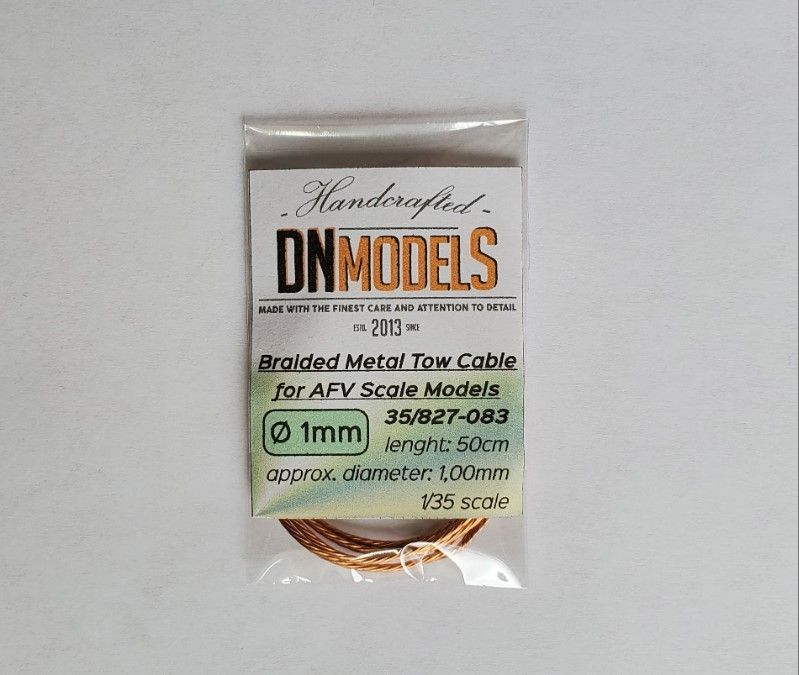 1:35 Braided Metal Tow Cable For AFV Scale Models