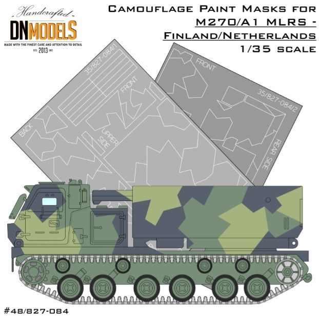 1:35 Camo Paint Mask Set MLRS M270/A1 Finland/Netherlands