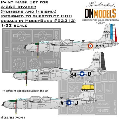 1:32 A-26B Invader Numbers And Insignia Paint Mask Set