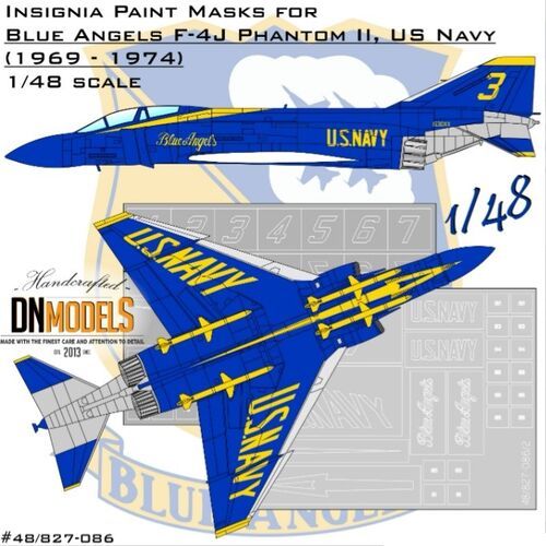 1:48 Blue Angels F-4J Phantom II Insignia Paint Mask Set