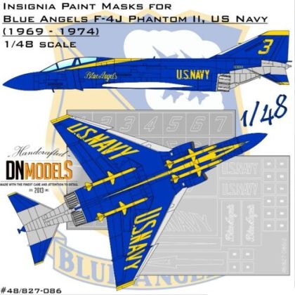 1:48 Blue Angels F-4J Phantom II Insignia Paint Mask Set