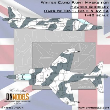 1:48 Winter Camo Harrier GR.1/3 And AV-8A Paint Mask Set