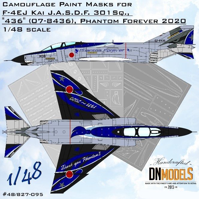 1:48 Phantom Forever 2020 F-4EJ Demo Scheme Paint Mask Set For SWS Kits