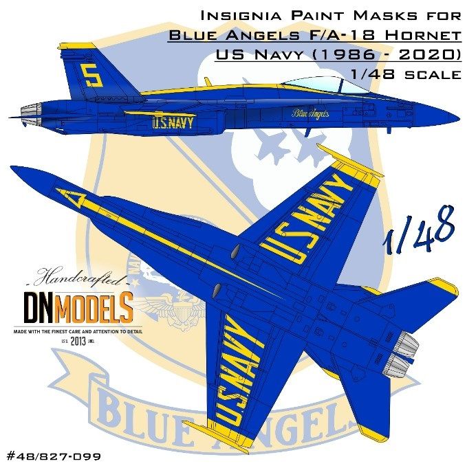 1:48 Blue Angels F/A-18 Hornet Insignia Paint Mask Set