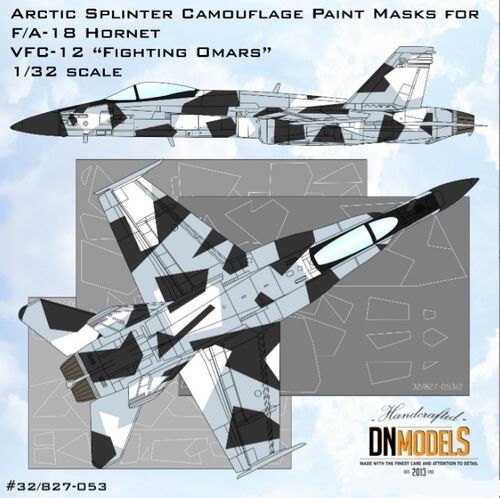 1:32 Arctic Splinter Camo Paint Masks For F/A-18 Hornet Aggressor