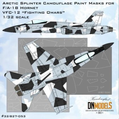 1:32 Arctic Splinter Camo Paint Masks For F/A-18 Hornet Aggressor