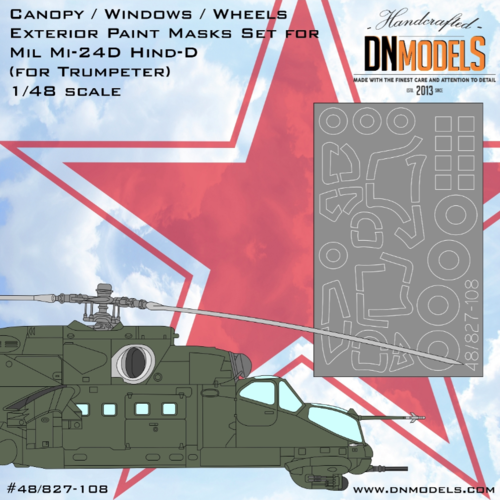 1:48 Mil Mi-24D Hind-D Canopy and Wheels EXTERIOR ONLY for Trumpeter 05812