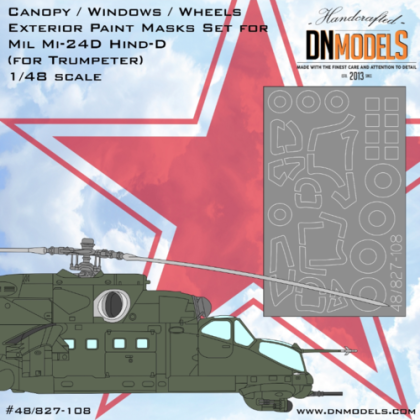 1:48 Mil Mi-24D Hind-D Canopy and Wheels EXTERIOR ONLY for Trumpeter 05812