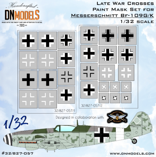 1:32 Messerschmitt Bf-109G/ K Late War Crosses - All manufacturers in 32nd scale