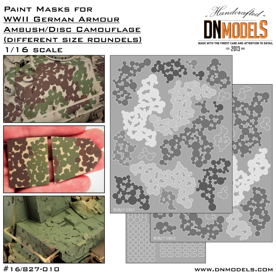 1:16 German Disc Camo random different size roundels