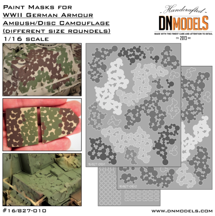 1:16 German Disc Camo random different size roundels