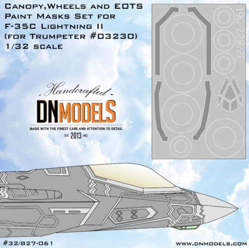 1:32 F-35C Canopy and Wheels for Trumpeter 03230