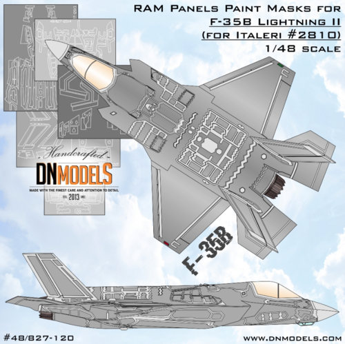 1:48 F-35B Lightning II RAM Panels Paint Masks Set /Italeri kits/