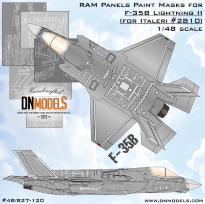 1:48 F-35B Lightning II RAM Panels Paint Masks Set /Italeri kits/