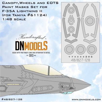 1:48 F-35A Lightning II Canopy, Wheels & EOTS Paint Masks Set /Tamiya kits/
