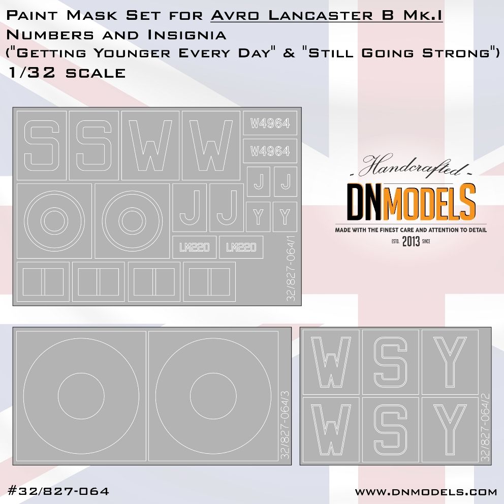 1:32 Lancaster B Mk.I Johnny Walker & Getting Younger Every Day Paint Mask Set