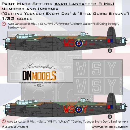 1:32 Lancaster B Mk.I Johnny Walker & Getting Younger Every Day Paint Mask Set