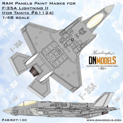 1:48 F-35A Lightning II RAM Panels Early Version Paint Masks Set /Tamiya kits/