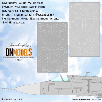 1:48 Su-24 Fencer Canopy & Wheels Paint Masks Set