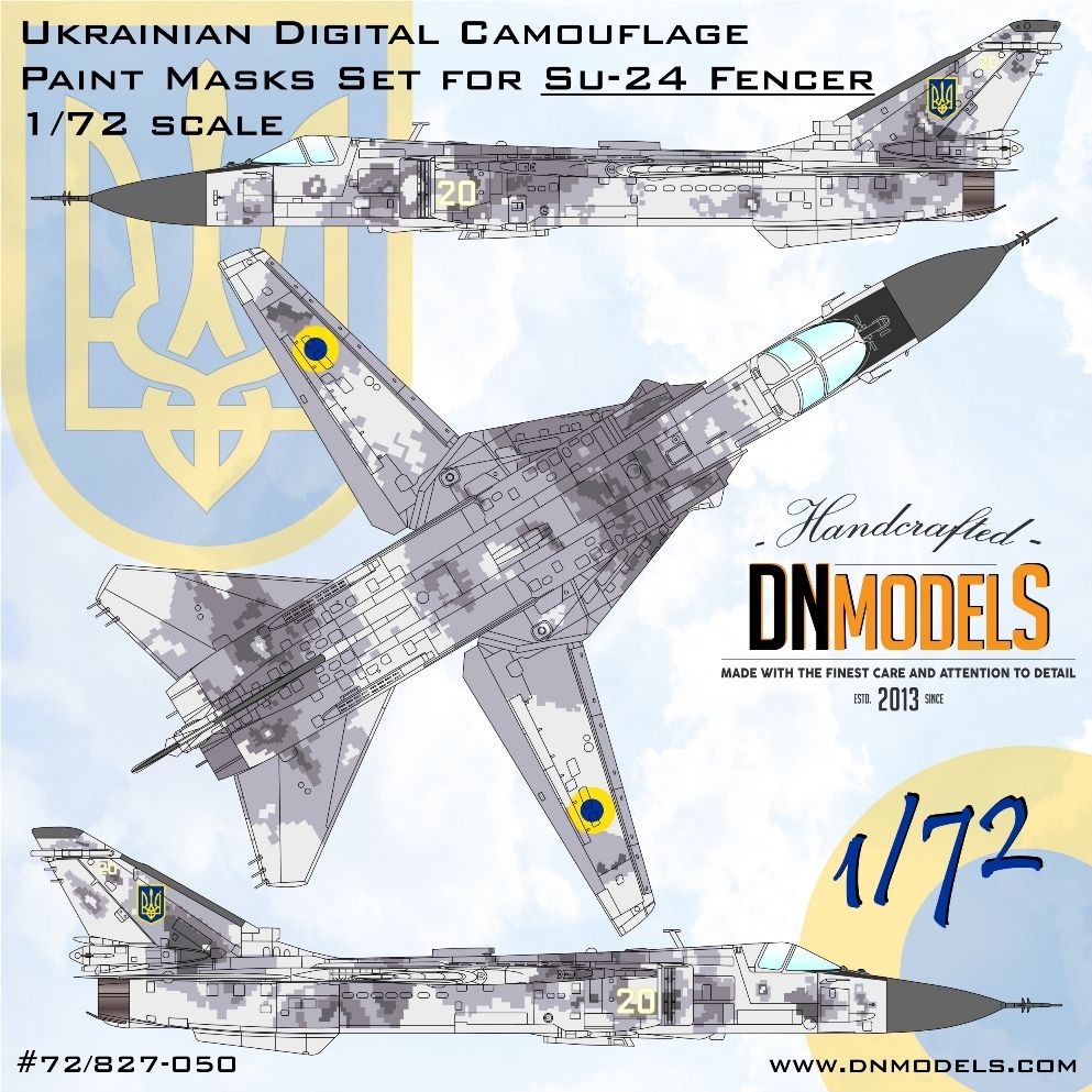 1:72 Su-24M Fencer Ukrainian Digital Camo & Insignia Masks Set