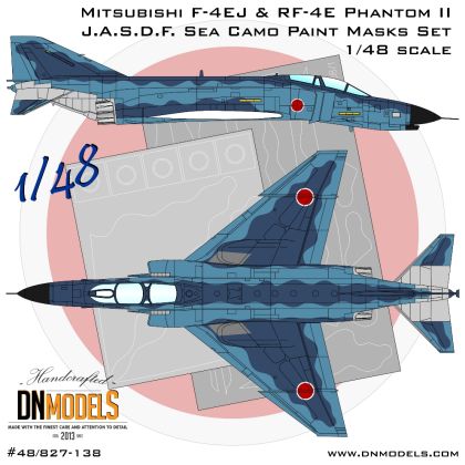 1:48 Mitsubishi F-4EJ & RF-4E Phantom II J.A.S.D.F. Sea Camouflage Paint Masks Set