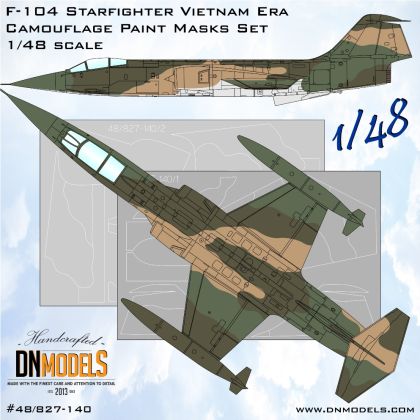 1:48 F-104 Starfighter Vietnam Era Camouflage Paint Masks Set