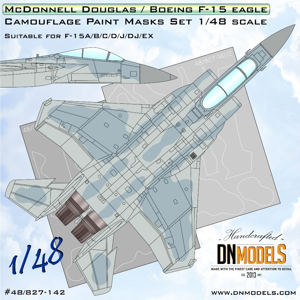 1:48 F-15 Eagle Camouflage Paint Masks Set