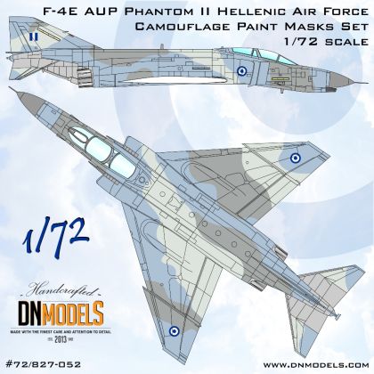 1:72 F-4E AUP Phantom II Hellenic Air Force Camouflage Paint Masks Set
