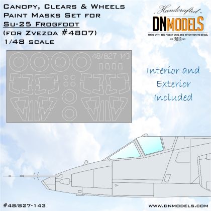 1:48 Su-25 Frogfoot Canopy, Clears & Wheels /Zvezda/ Paint Masks Set