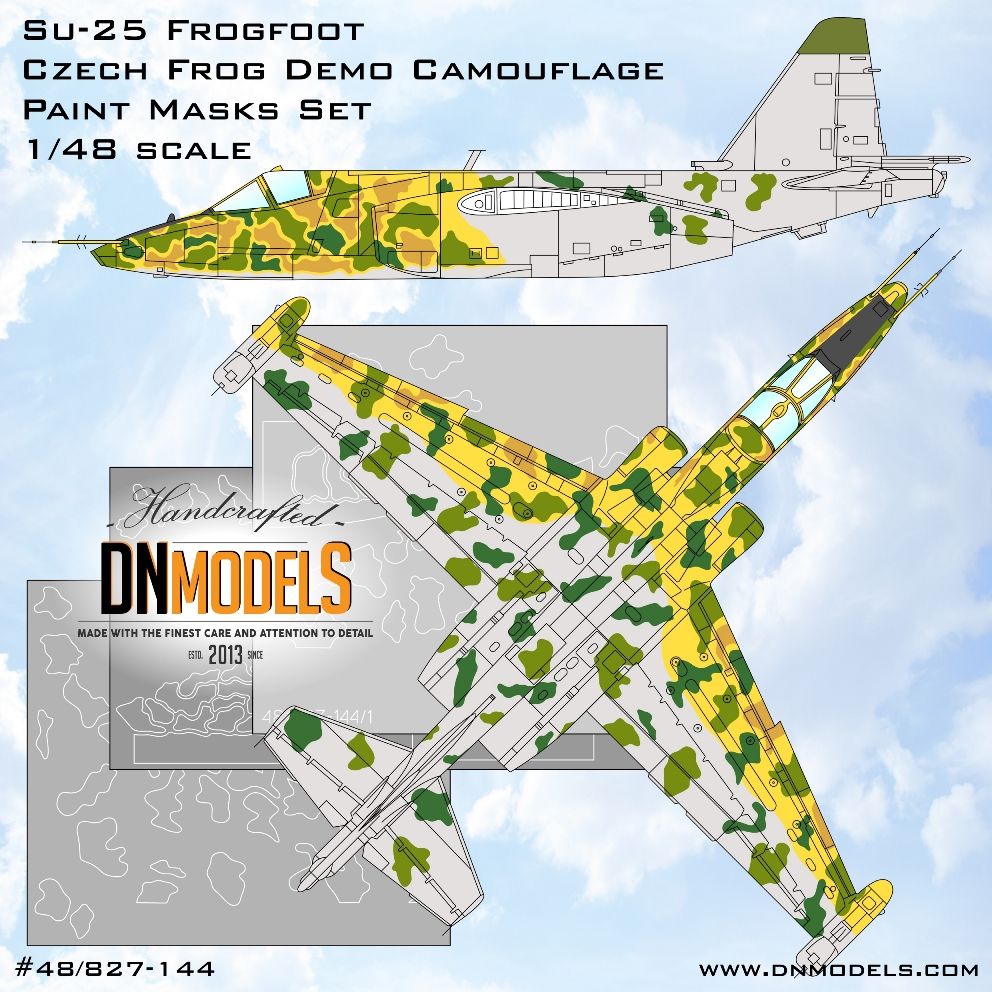 1:48 Czech Frog Su-25 Frogfoot Demo Camouflage Paint Masks Set 