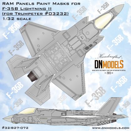 1:32 F-35B Lightning II RAM Panels Paint Masks Set for Trumpeter