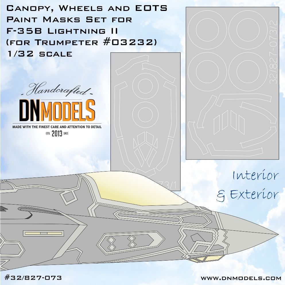 1:32 F-35B Lightning II Canopy, Wheels & EOTS Paint Masks Set for Trumpeter