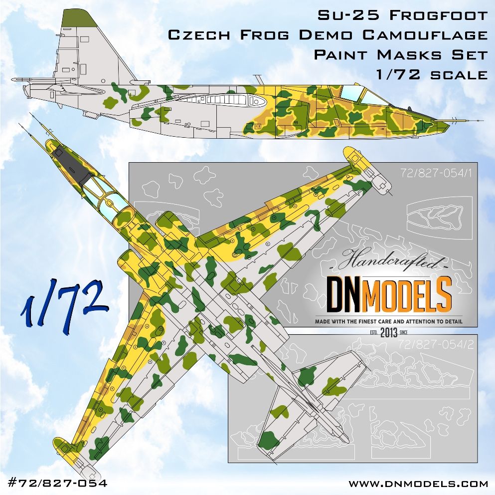 1:72 Czech Frog Su-25 Frogfoot Demo Camouflage Paint Masks Set