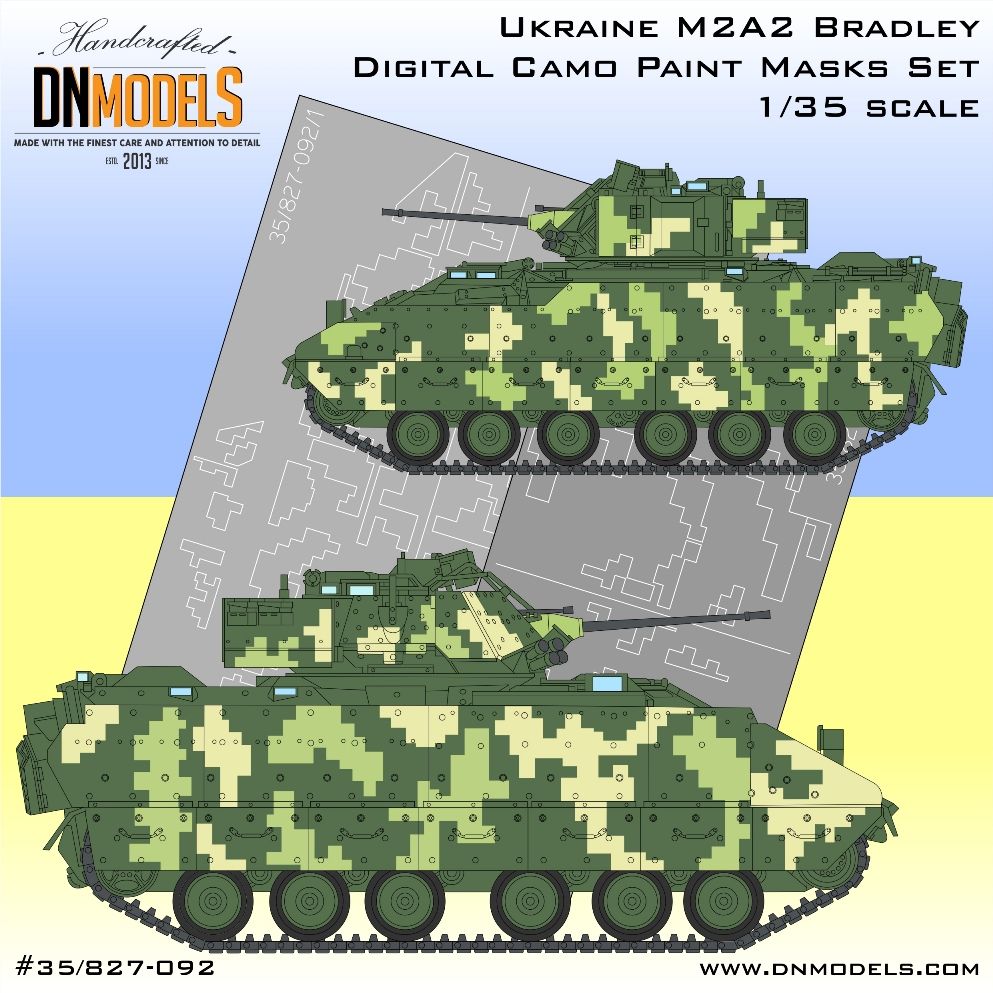 1:35 Ukraine M2A2 Bradley Digital Camouflage Paint Mask Set