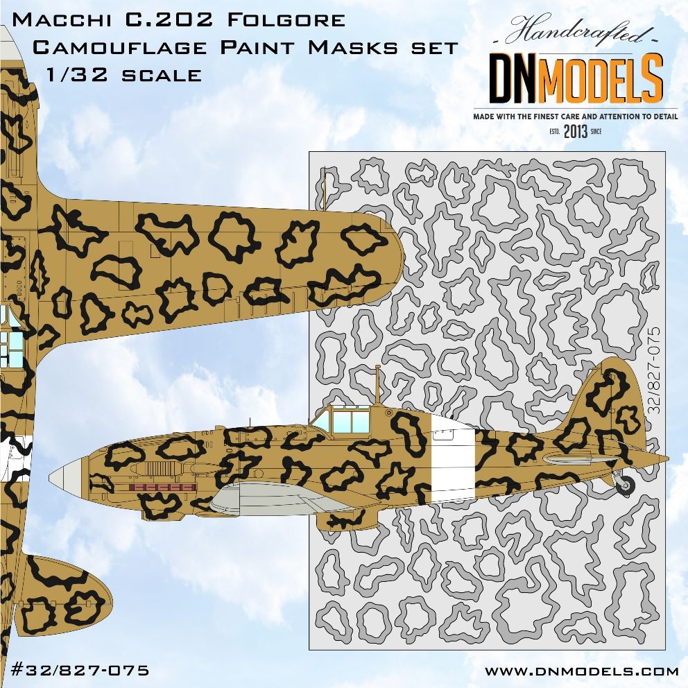 1:32 Macchi C.202 Folgore Camouflage Paint Masks Set