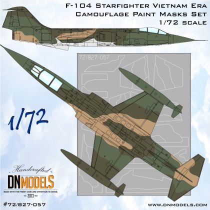 1:72 F-104 Starfighter Vietnam Era Camouflage Paint Masks Set