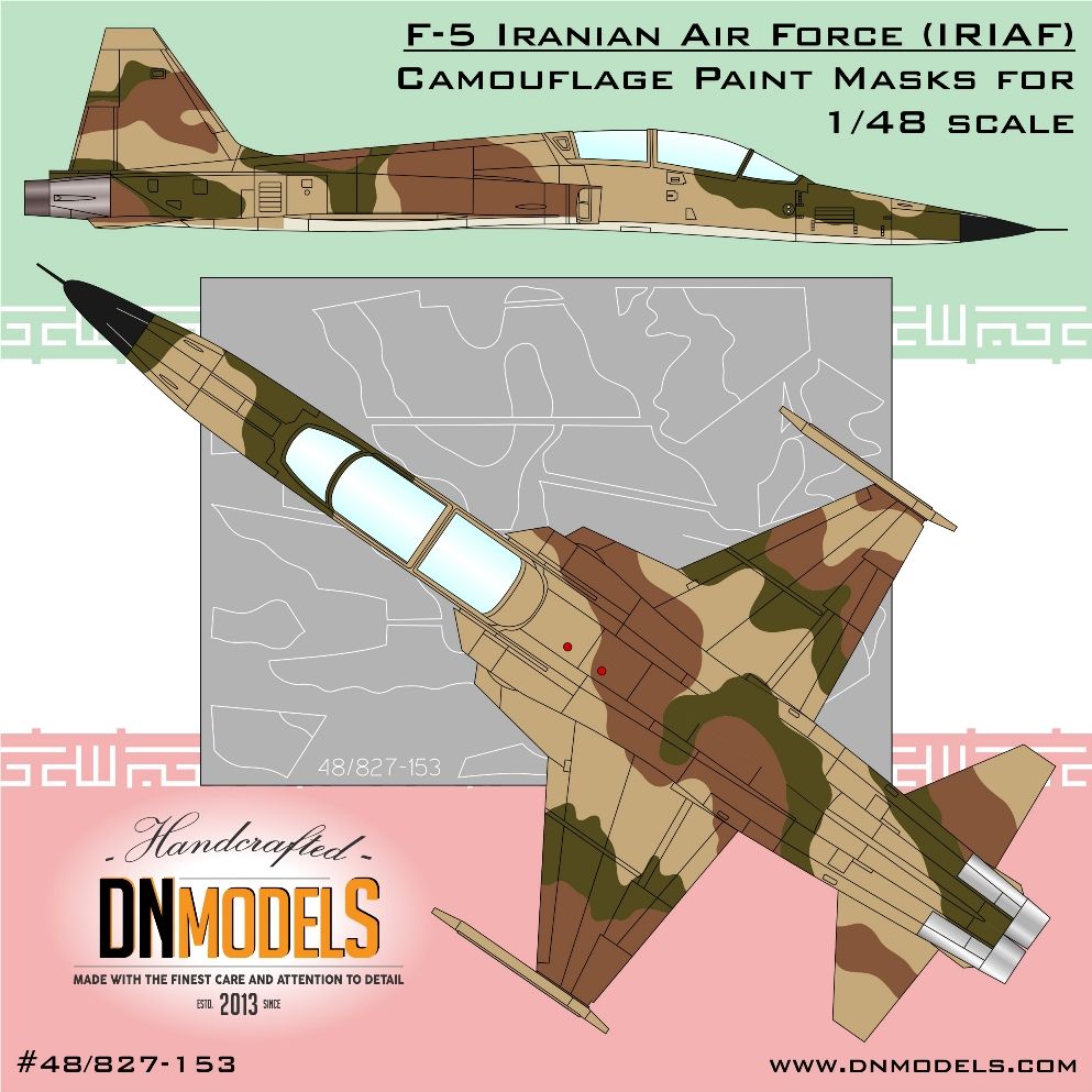 1:48 F-5 Iranian Air Force /IRIAF/ Camouflage Paint Masks