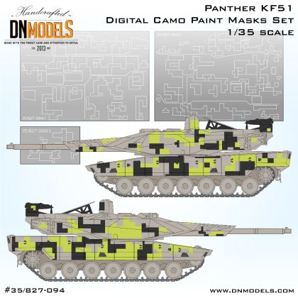 1:35 Panther KF51 Digital Camouflage Paint Mask Set
