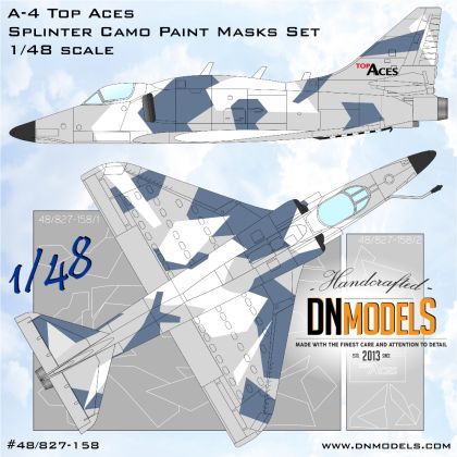 1:48 A-4 Top Aces Splinter Camouflage Paint Masks set
