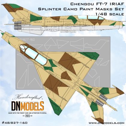 1:48 Chengdu FT-7 IRIAF Splinter Camouflage Paint Masks set