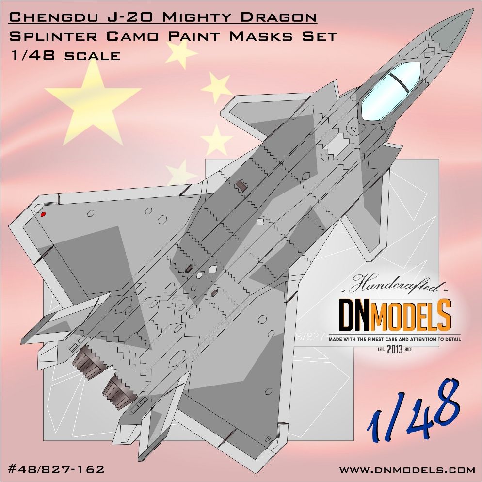 1:48 Chengdu J-20 Splinter Camouflage Paint Masks set