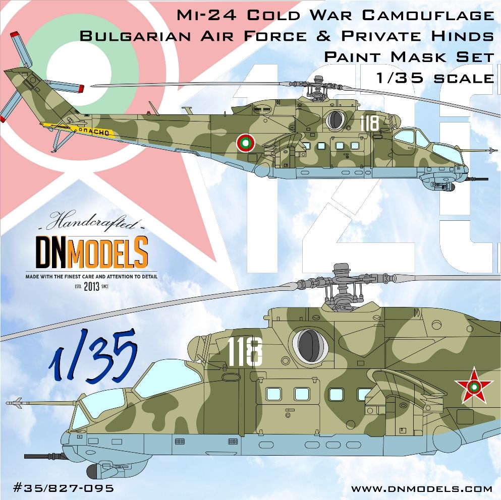 1:35 Mi-24 Cold War Camo – Bulgarian Air Force & Private Hinds – Paint Mask Set